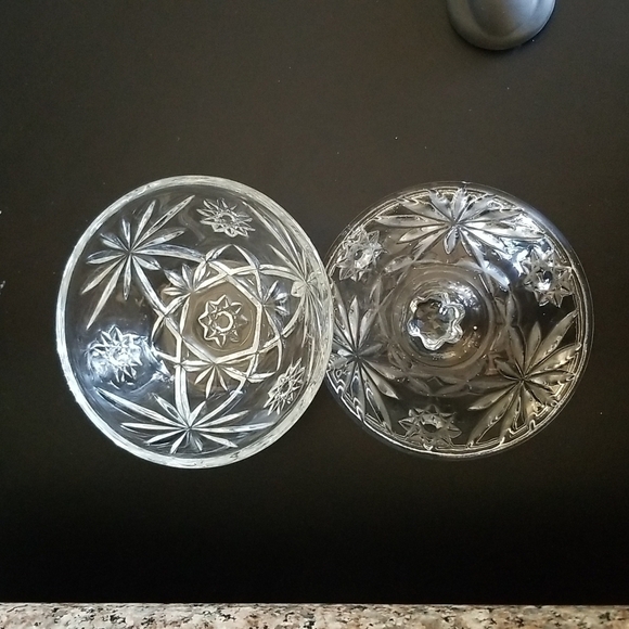 Another Hocking | Pressed Glass Star of David Candy Dish - Picture 6 of 10